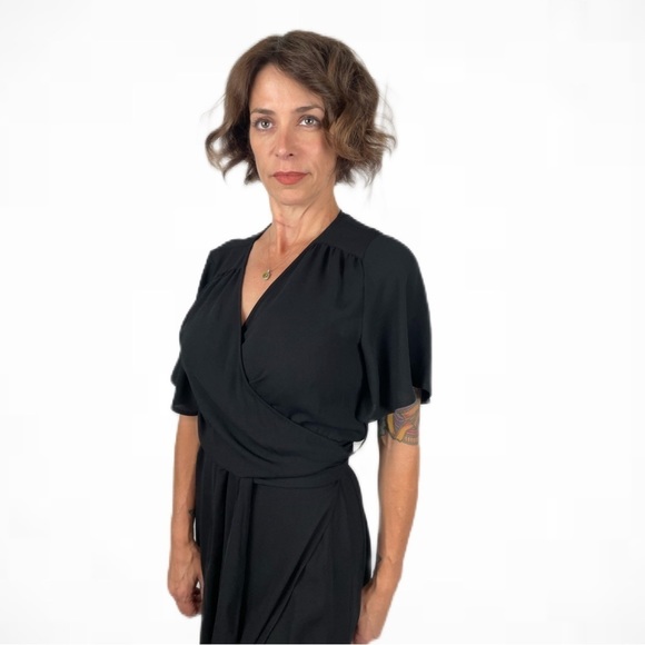 Halogen little black wrap dress! Nordstrom - Picture 3 of 6